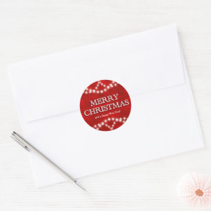 Adesivo Luzes Elegantes de Natal Vermelho 