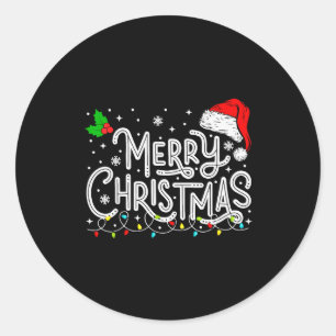 Adesivo Luzes Feliz Natal Chapéu Vermelho do Papai Noel Fa