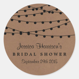 Adesivo Luzes pretas da corda no chá de panela rústico d