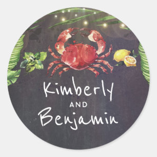 Adesivo Luzes tropicais da corda da palma da praia do