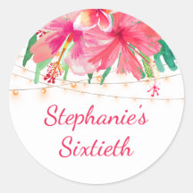 Luzes tropicais de cordas havaianas de 60º anivers