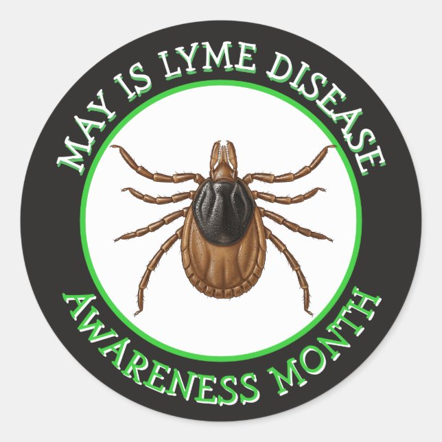 Adesivo Lyme Disease Awareness Month | Deer Tick  (Frente)