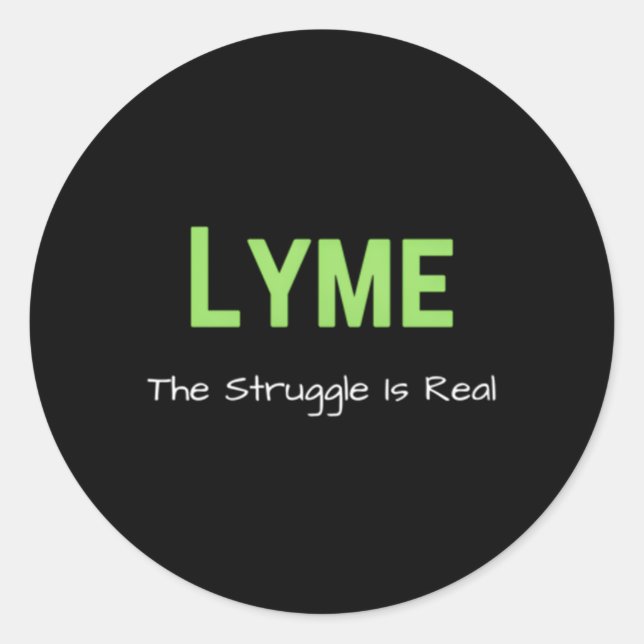 Adesivo Lyme Sugeriu Que Lyme É Um Combatente Real (Frente)