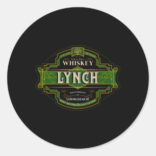 Adesivo Lynch Whiskey Old Irish Family Names Whisky Marcas