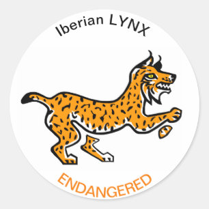 Adesivo LYNX - Animais ameaçados de extinção - animais sel