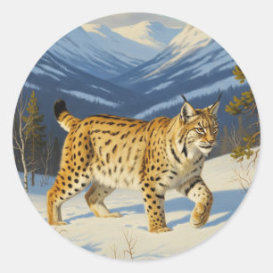 Adesivo Lynx na Viagem do Parque Nacional de Sarek