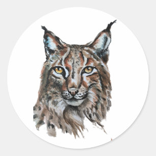 Adesivo Lynx - Spirit Animal, Watercolor Totem Joga Guide