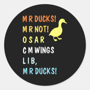 Adesivo M R Ducks M R Não O S M R C M Asas Engraçadas Cita