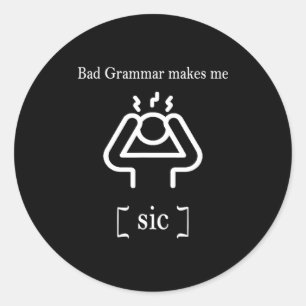 Adesivo Má Gramática Me Deixa Louco Gramática Engraçada