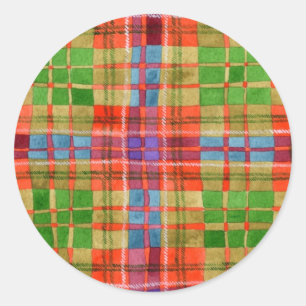 Adesivo MAC RAE TARTAN Vinhetas redondas grandes