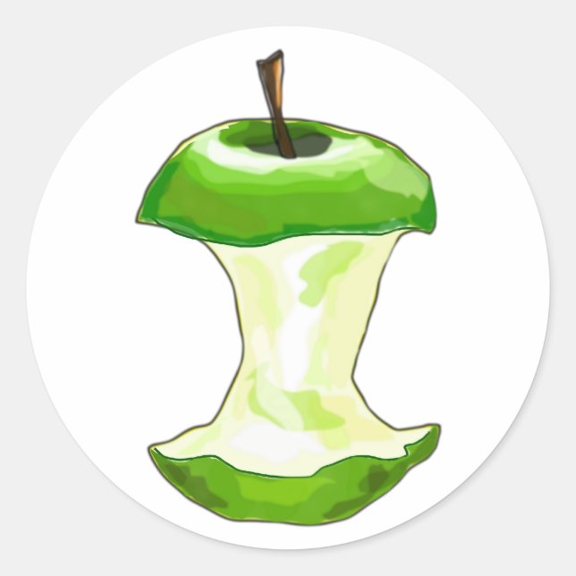Adesivo Maçã carcaça de maçã Apfelbutzen core apple (Frente)