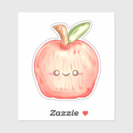 Adesivo Maçã de Fruta de Aquarela