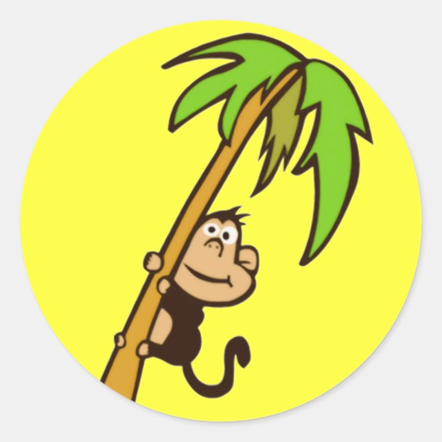 Adesivo Macaco acima de uma árvore (Frente)