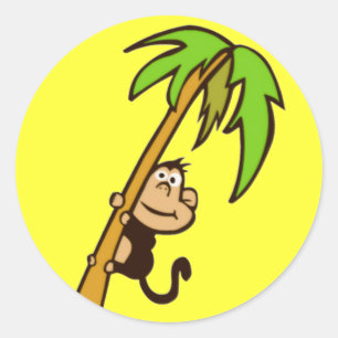 Adesivo Macaco acima de uma árvore