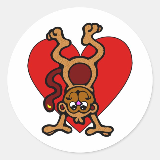 Adesivo Macaco Amor (Frente)