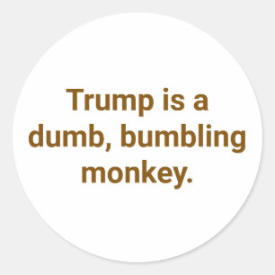 Adesivo macaco atrapalhado Trump Hankamer Artjunkhaus Dive
