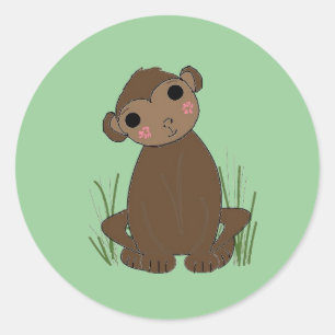 Adesivo Macaco Bebê da Selva
