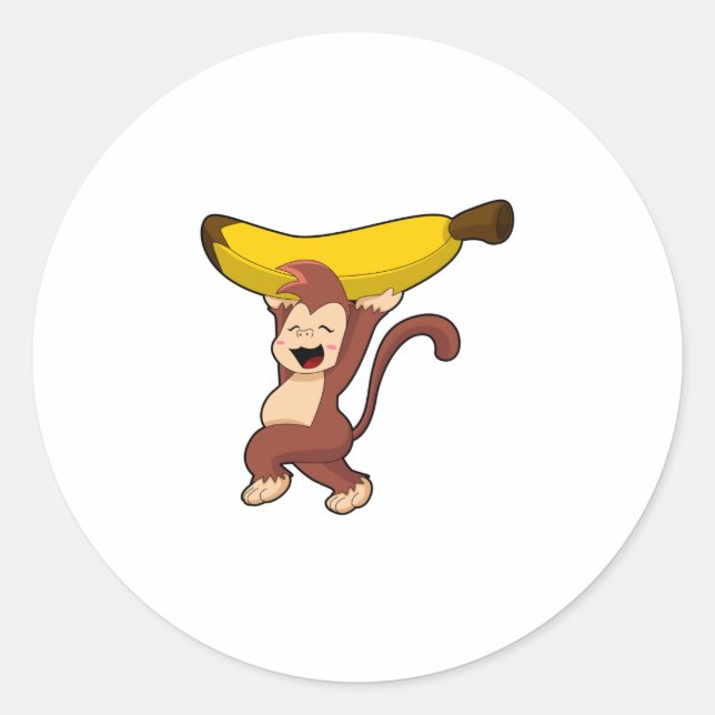 Adesivo Macaco com Banana (Frente)
