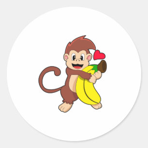 Adesivo Macaco com Banana