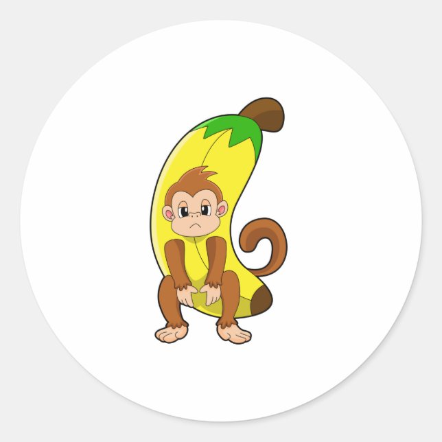Adesivo Macaco com Banana (Frente)
