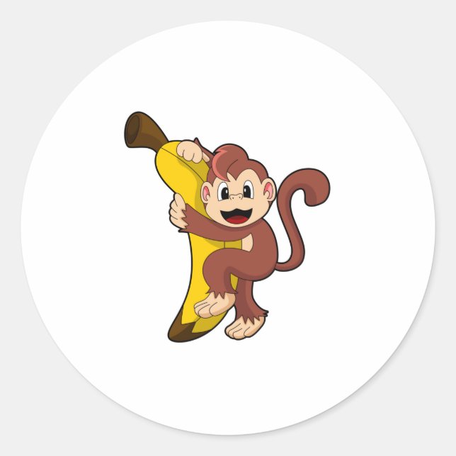 Adesivo Macaco com Banana (1).PNG (Frente)