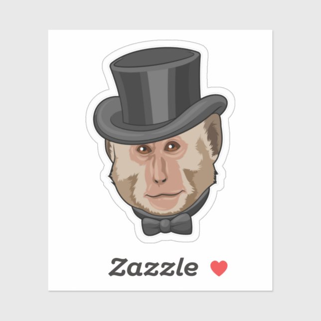 Adesivo Macaco com Cilindro (Folha)