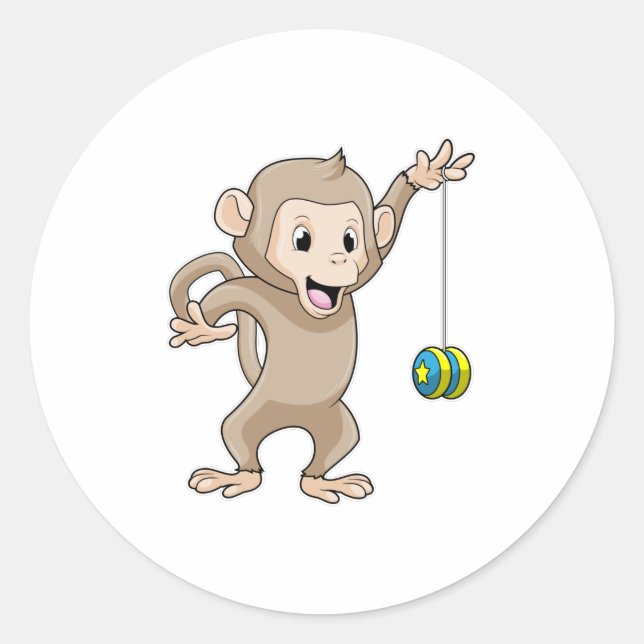 Adesivo Macaco com Yo-yo (Frente)