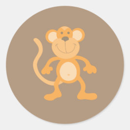 Adesivo Macaco de Cartoon Bonito