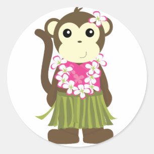 Adesivo Macaco de Hula