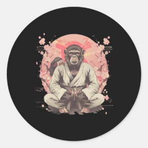 Adesivo Macaco de Karatê Jiu-jitsu Mma Artes Marciais Saku