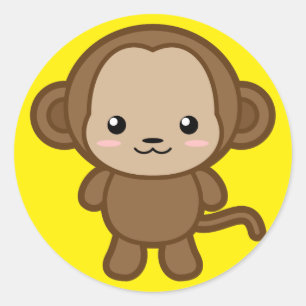 Adesivo Macaco de Kawaii