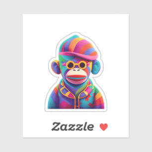 Adesivo Macaco de Meia