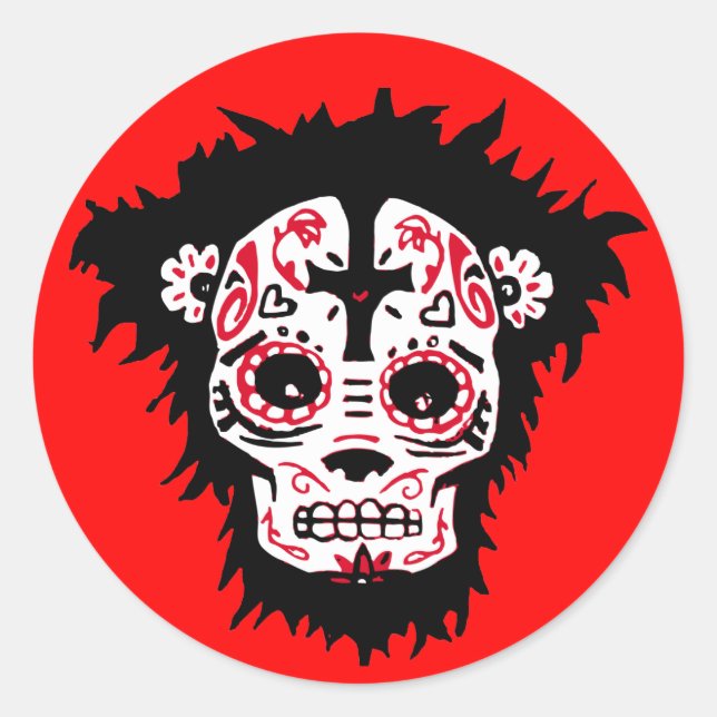 Adesivo macaco dia de los muertos (Frente)