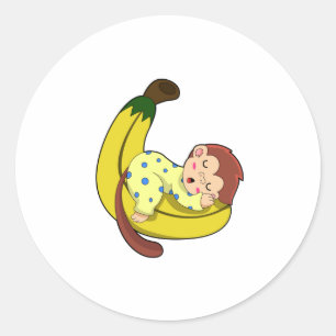 Adesivo Macaco dormindo de pijama