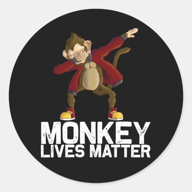Adesivo Macaco Engraçado Dabbing (Frente)