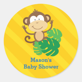 Adesivo Macaco Engraçado na Selva Personalizada