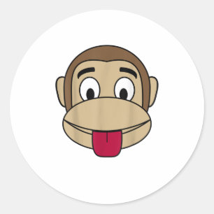 Adesivo Macaco Engraçado Rosto Halloween Shirt Costume