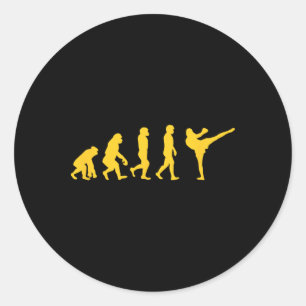 Adesivo Macaco Gorila Evolução Humana Engraçada Karatê Box
