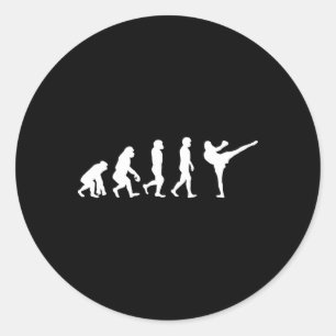Adesivo Macaco Gorila Evolução Humana Engraçada Karatê Box