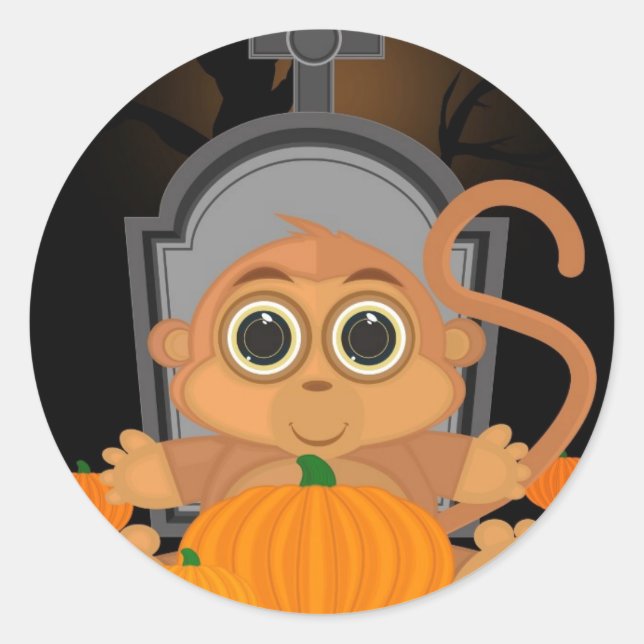 Adesivo Macaco Halloween (Frente)