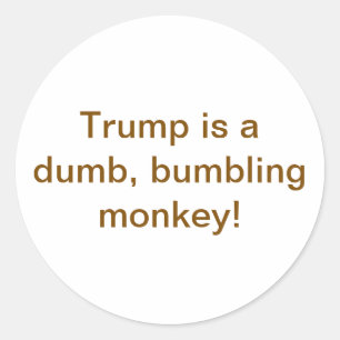 Adesivo Macaco Idiota Trump Hankamer Artjunkhaus Arte de Q