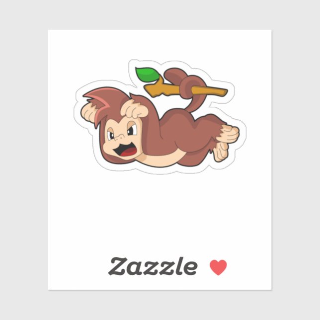 Adesivo Macaco itinerante (Folha)