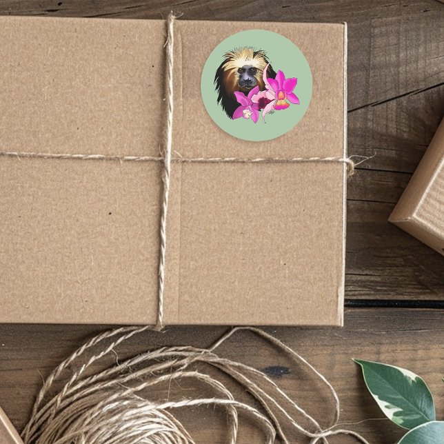 Adesivo Macaco Leão de Cabeça ouro (Criador carregado)