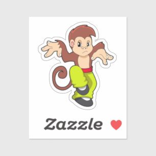 Adesivo Macaco nas artes marciais Kungfu