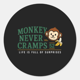 Adesivo Macaco Nunca Tem Cãibras 52 Humor de Banana Potium