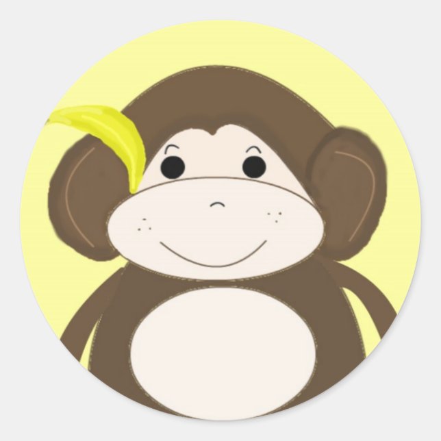Adesivo Macaco Pequeno Bobo (Frente)