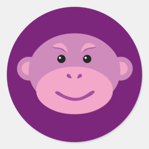 Adesivo Macaco Roxo