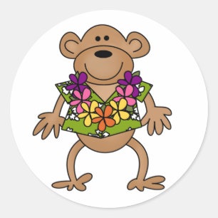 Adesivo Macaco tropical de Luau