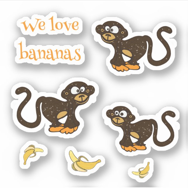 Adesivo Macacos e bananas (Frente)