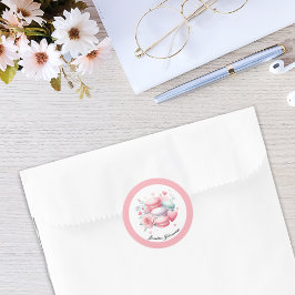 Adesivo Macarões e Corações Cor-de-Rosa e Cuja Personaliza